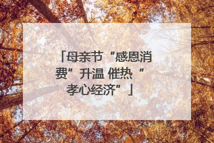 母亲节“感恩消费”升温 催热“孝心经济”